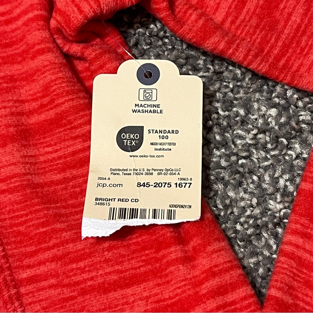 St. John's Bay Classic Women's Red Quarter-Zip Size M - Picture 9 of 10